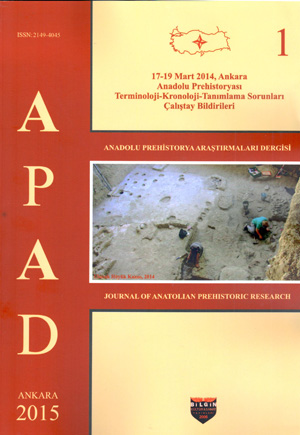 APAD Journal of Anatolian Prehistoric Research 1 (2015)